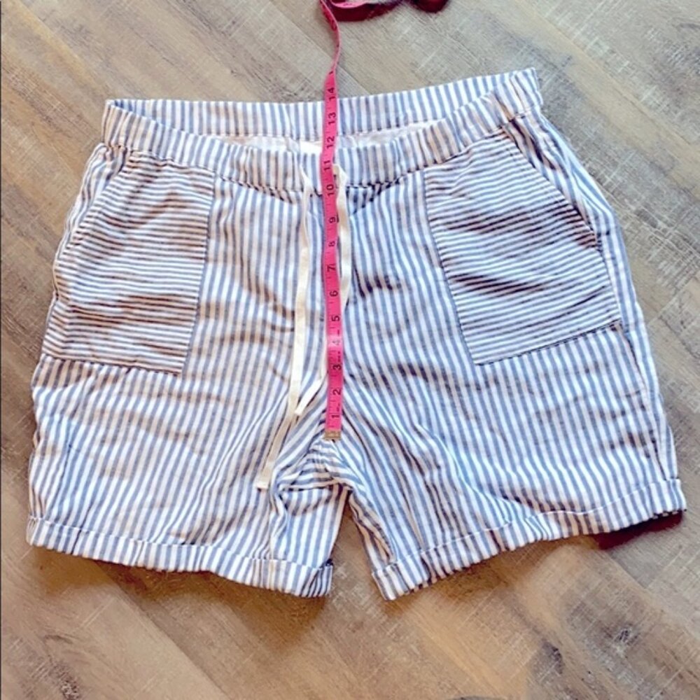 J. Jill Seaside Cotton Shorts Striped Nautical